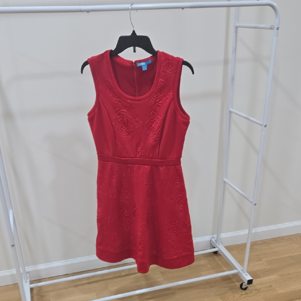 Nanette Lepore Red Sleeveless Midi Dress